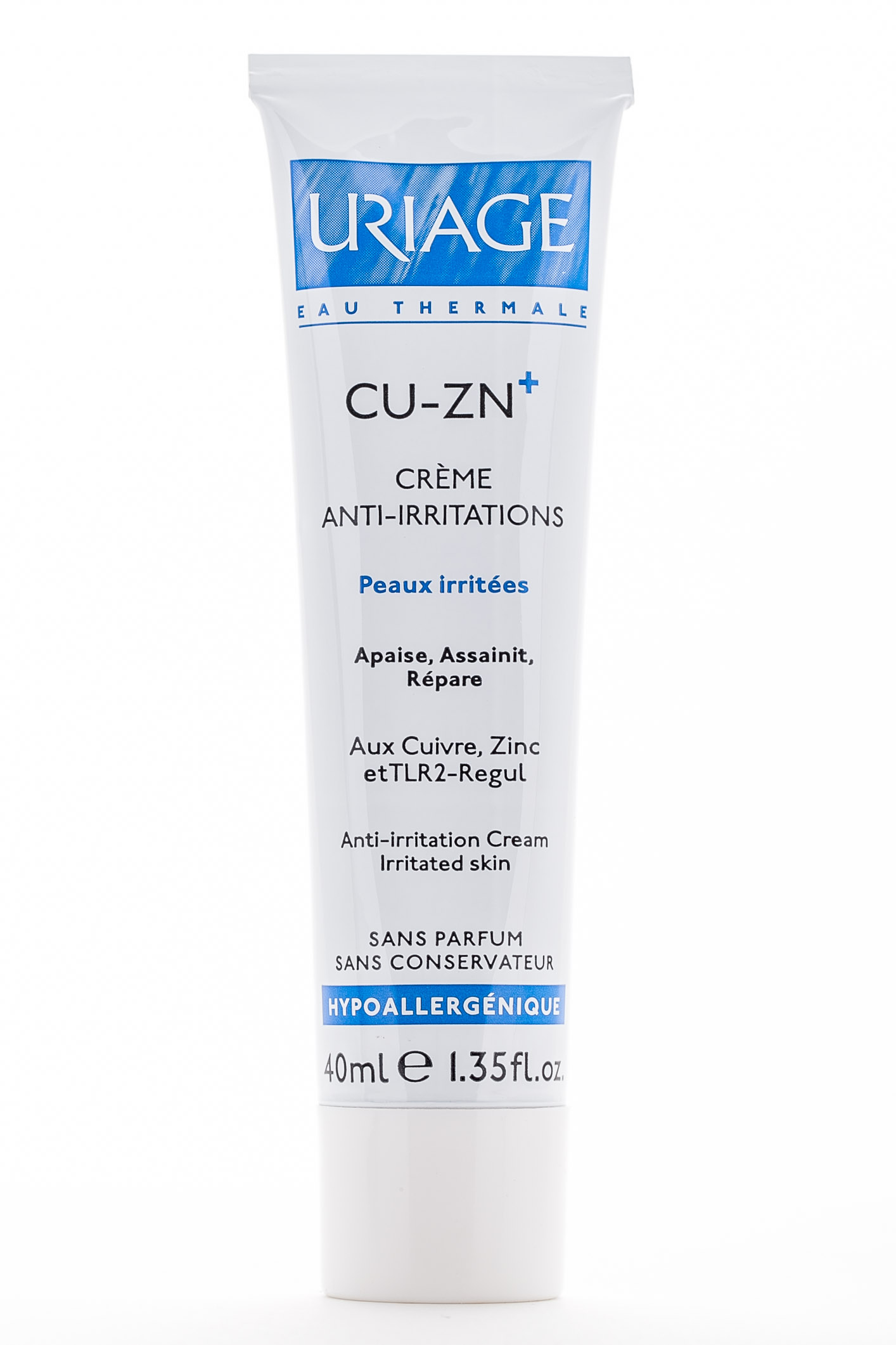 Урьяж Cu-Zn Крем - эмульсия на основе меди и цинка с антисептическим и успокаивающим действием 40 мл (Uriage, Cu-Zn) фото 1