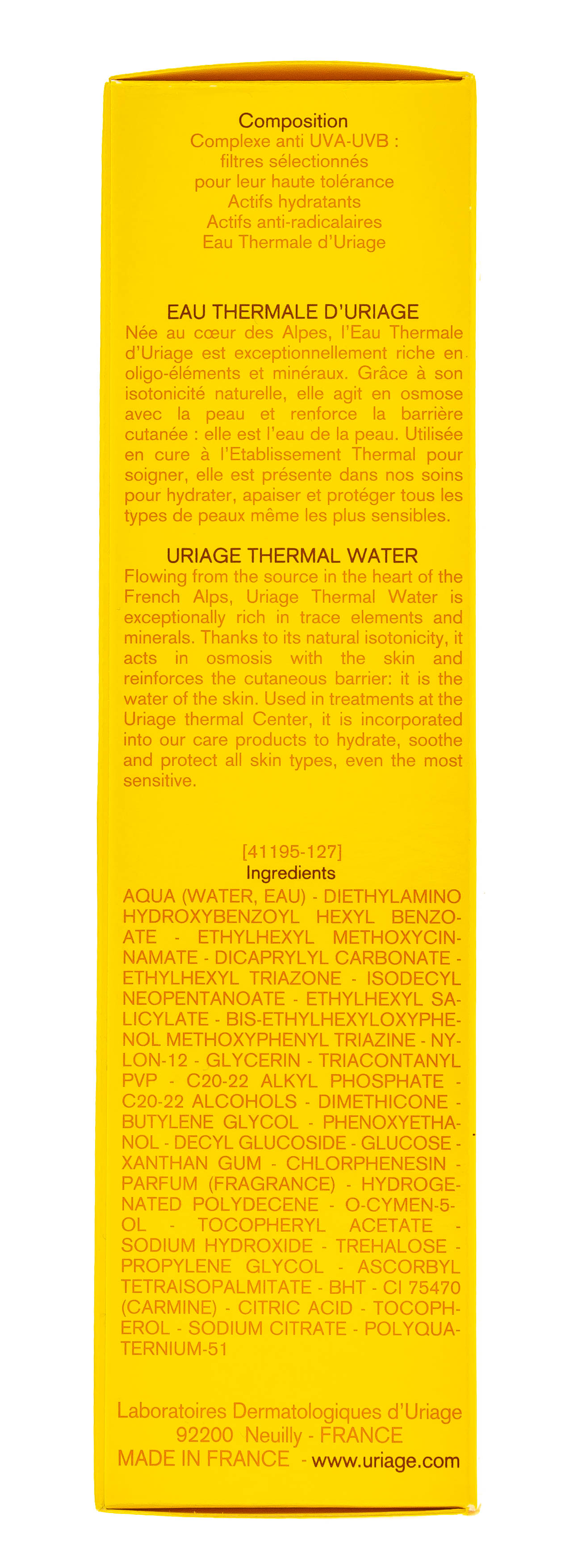 Урьяж Солнцезащитное молочко для лица и тела SPF50+ Барьесан 100 мл (Uriage, Bariesun) фото 0