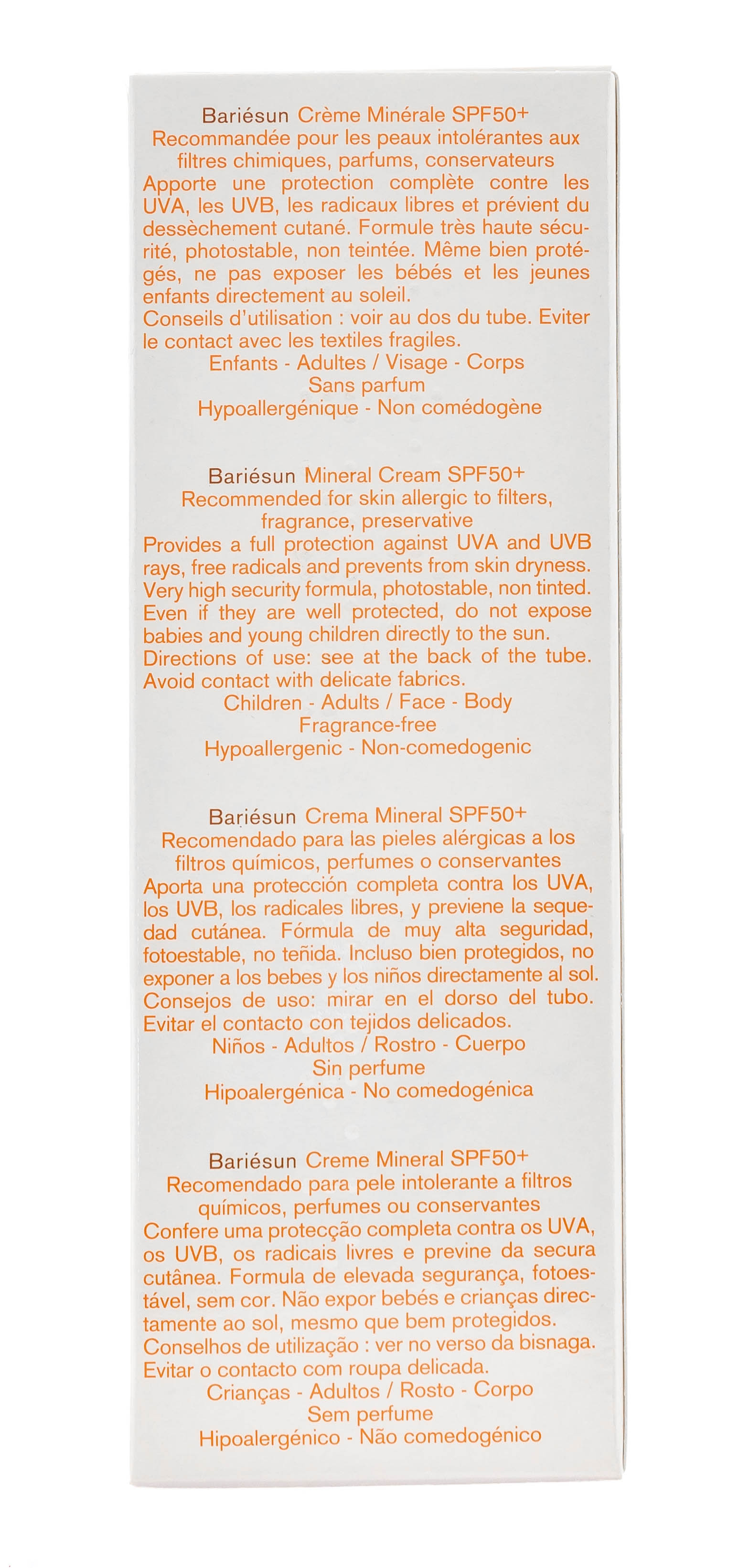 Урьяж Минеральный крем для хрупкой аллергичной кожи SPF50+ Барьесан 100мл (Uriage, Bariesun) фото 4