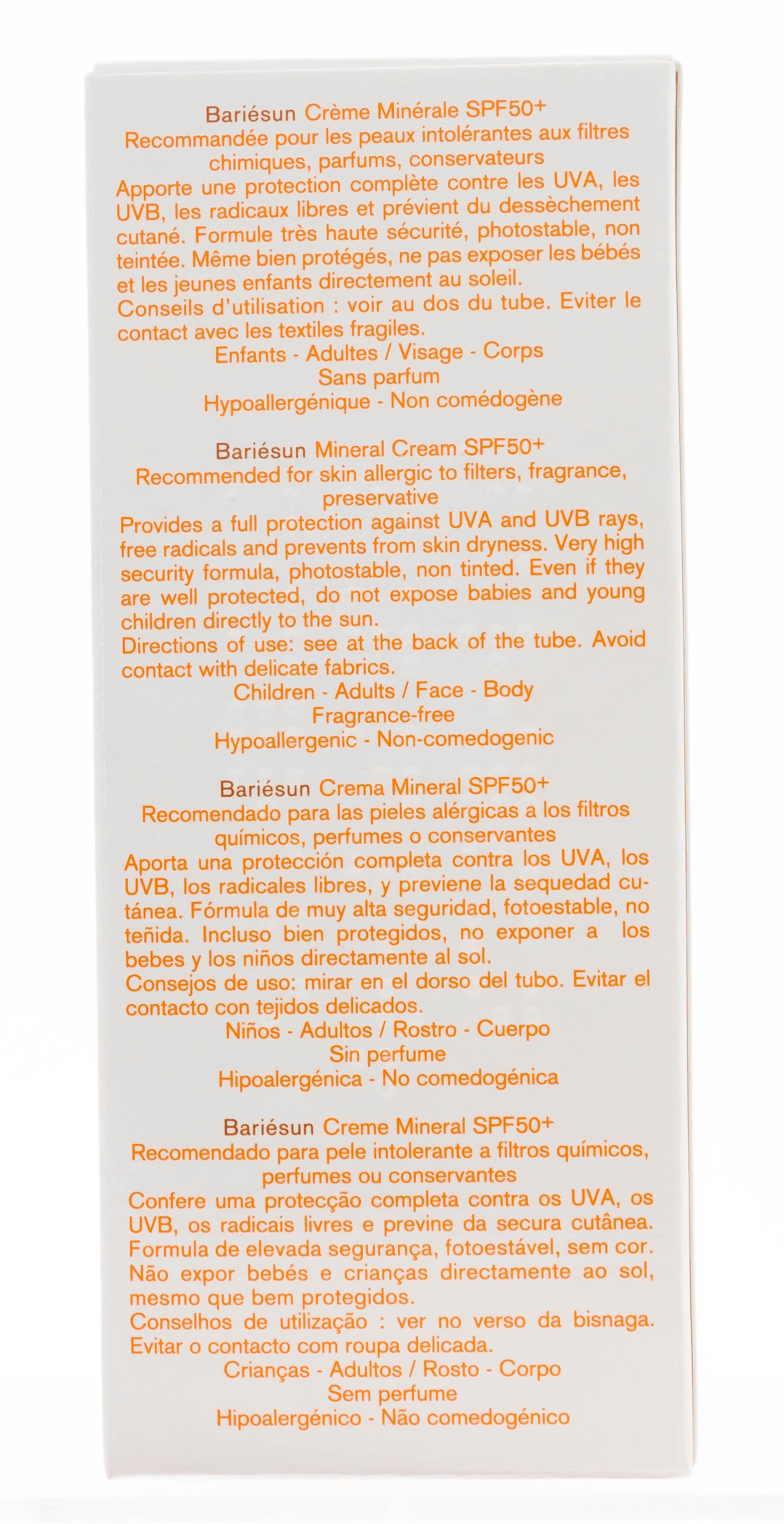 Урьяж Минеральный крем для хрупкой аллергичной кожи SPF50+ Барьесан 50 мл (Uriage, Bariesun) фото 1