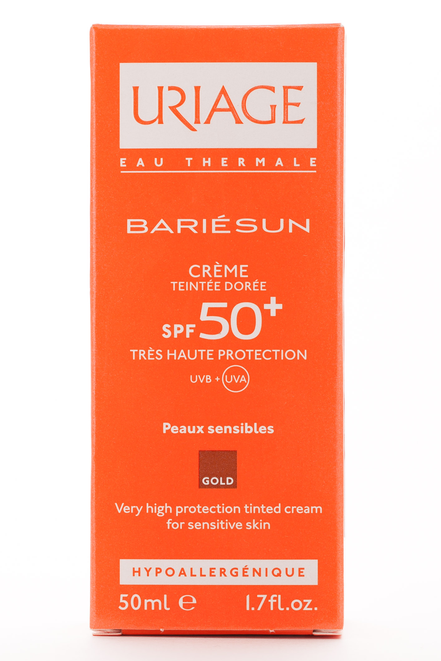 Урьяж Тональный крем SPF50+ Золотистый тон 50 мл (Uriage, Bariesun) фото 1