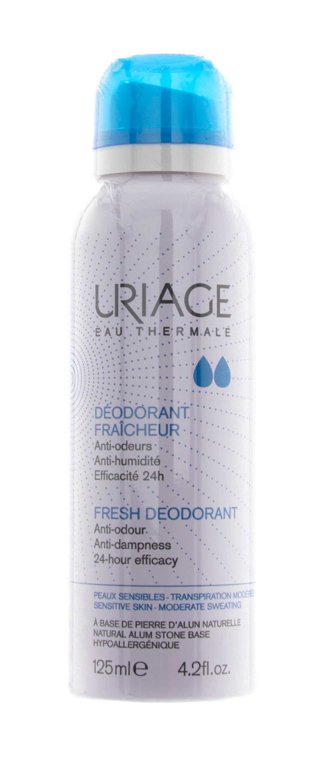 Урьяж Дезодорант освежающий с квасцовым камнем спрей 125 мл (Uriage, Гигиена Uriage) фото 2