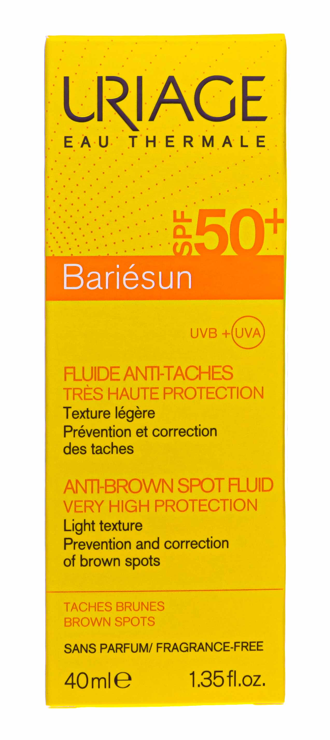 Урьяж Барьесан Эмульсия против пигментных пятен SPF50+, 40 мл (Uriage, Bariesun) Урьяж Барьесан Эмульсия против пигментных пятен SPF50+, 40 мл (Uriage, Bariesun) фото 1