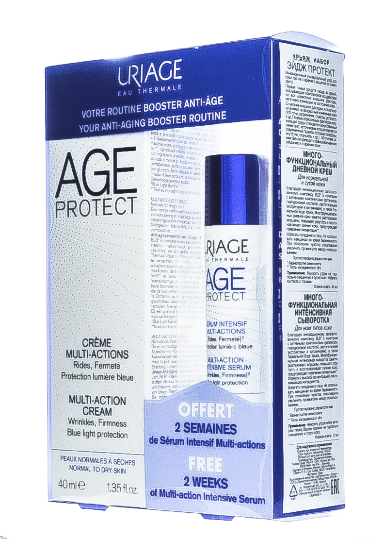 Урьяж Набор Эйдж Протект - дневной крем 40 мл+ сыворотка 10 мл (Uriage, Age Protect) фото 2