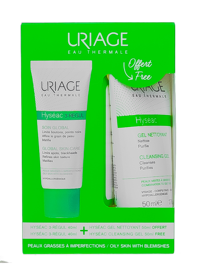 Урьяж Набор: Матирующий уход Исеак для лица, 40 мл+Очищающая мицеллярная вода, 100 мл (Uriage, Hyseac) Урьяж Набор: Матирующий уход Исеак для лица, 40 мл+Очищающая мицеллярная вода, 100 мл (Uriage, Hyseac) фото 1