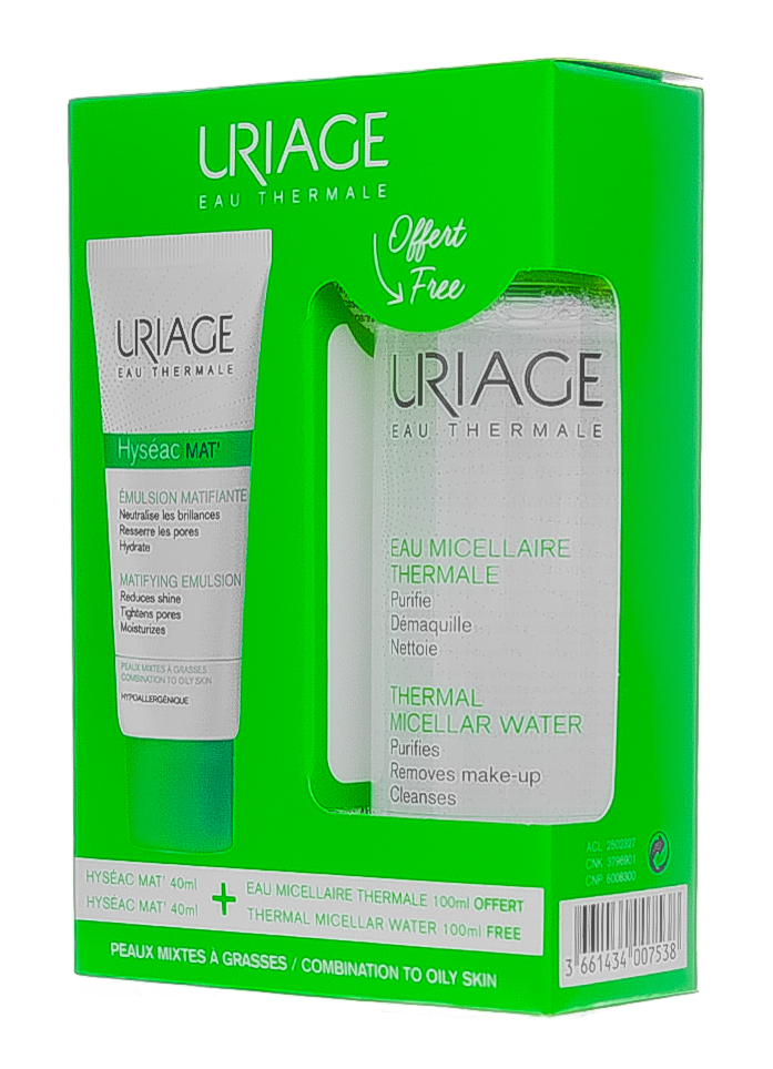 Урьяж Набор: Исеак 3-Regul Универсальный уход для лица 40 мл + Мягкий очищающий гель Исеак 50 мл (Uriage, Hyseac) фото 2