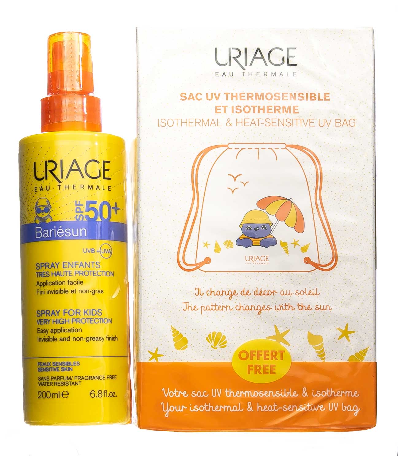 Урьяж Набор Барьесан Спрей для детей SPF 50+, 200 мл + рюкзак для пляжа (Uriage, Bariesun) фото 5