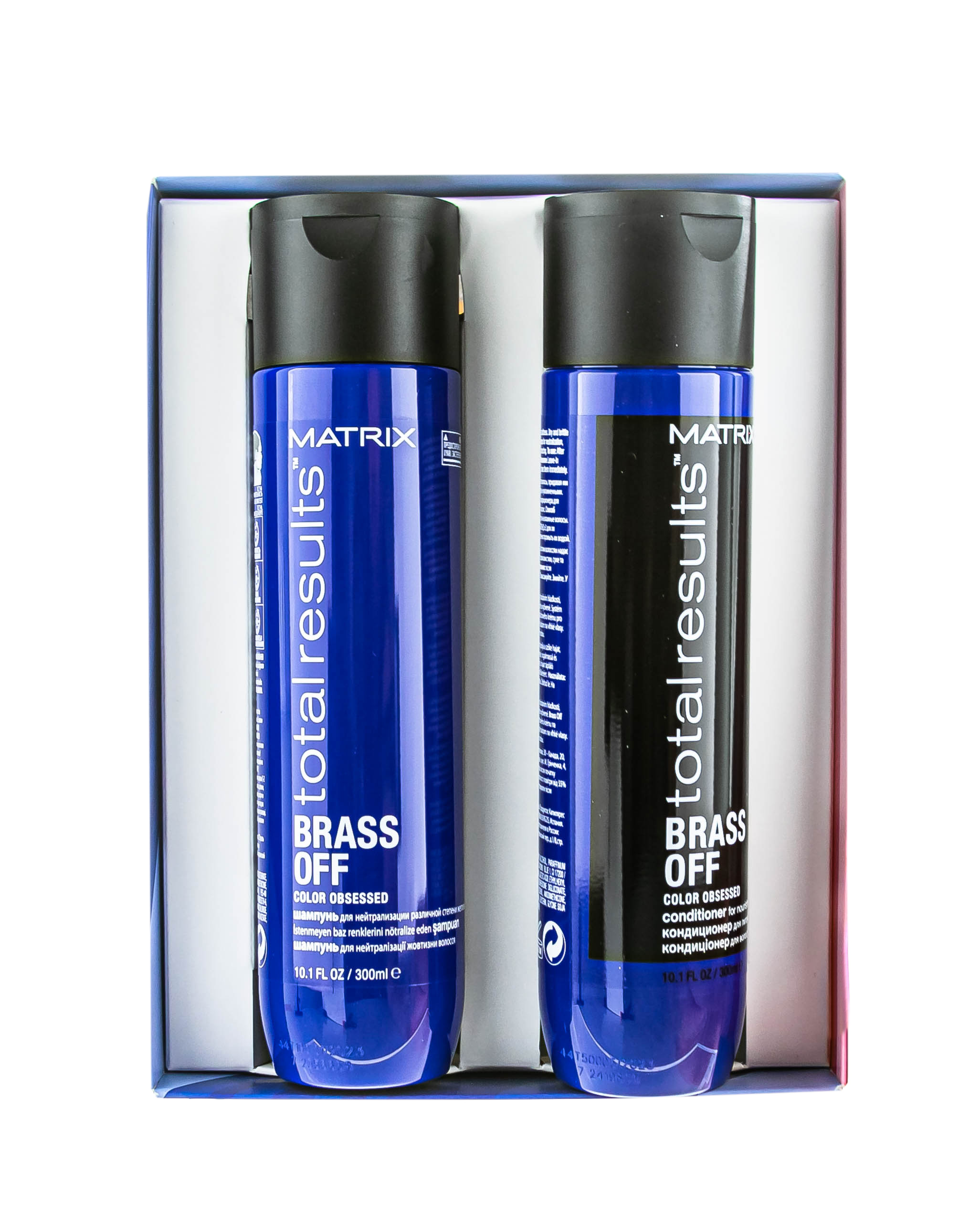 Матрикс Подарочный набор Brass Off для холодного оттенка блонд: шампунь 300 мл + кондиционер 300 мл (Matrix, Brass Off) Матрикс Подарочный набор Brass Off для холодного оттенка блонд: шампунь 300 мл + кондиционер 300 мл (Matrix, Brass Off) фото 1