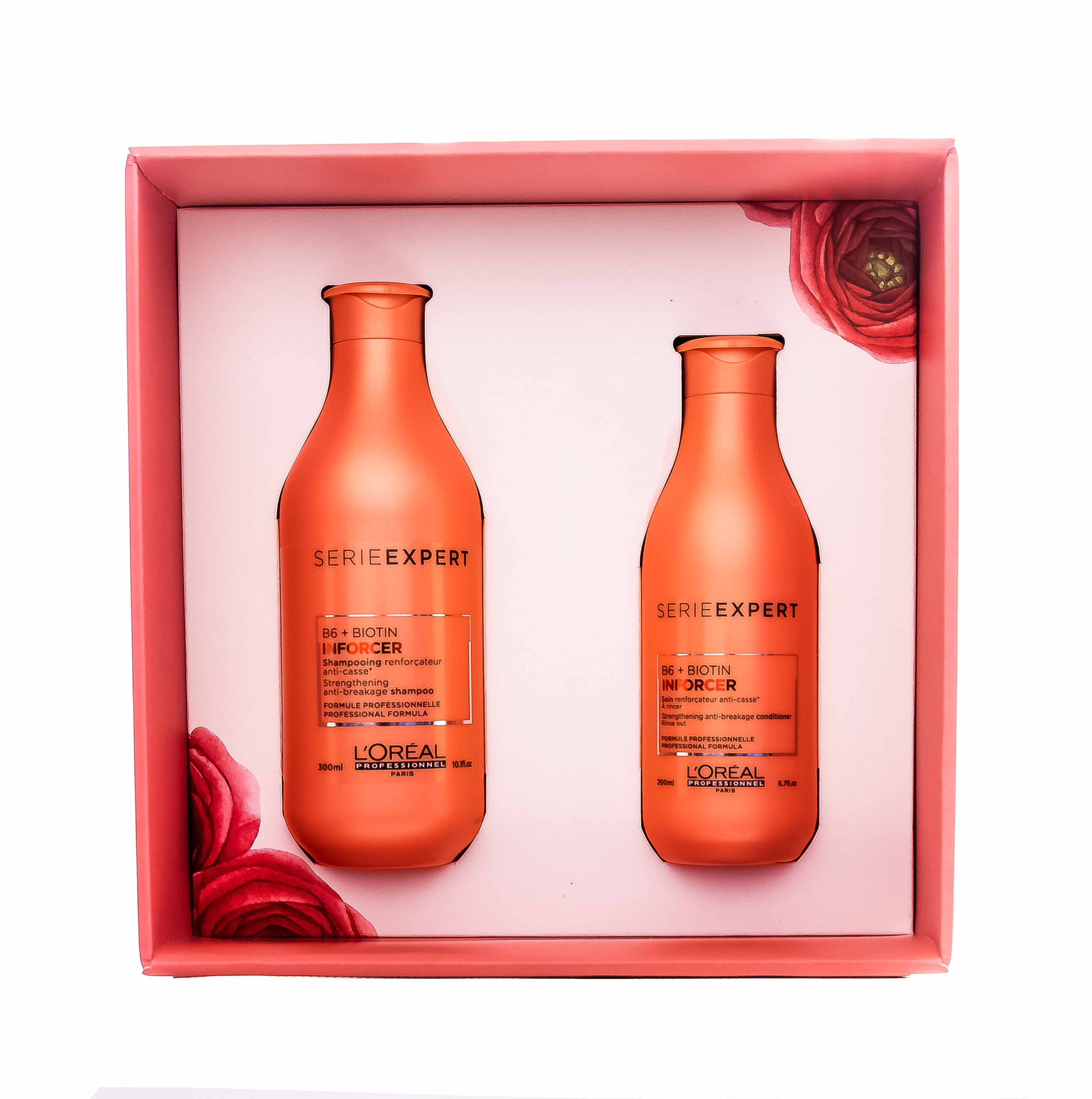 Лореаль Профессионель Весенний Набор Инфорсер: Шампунь укрепляющий Serie Expert Inforcer, 300 мл + Кондиционер Serie Expert Inforcer смываемый, 200 мл (L'oreal Professionnel, Serie Expert) фото 8