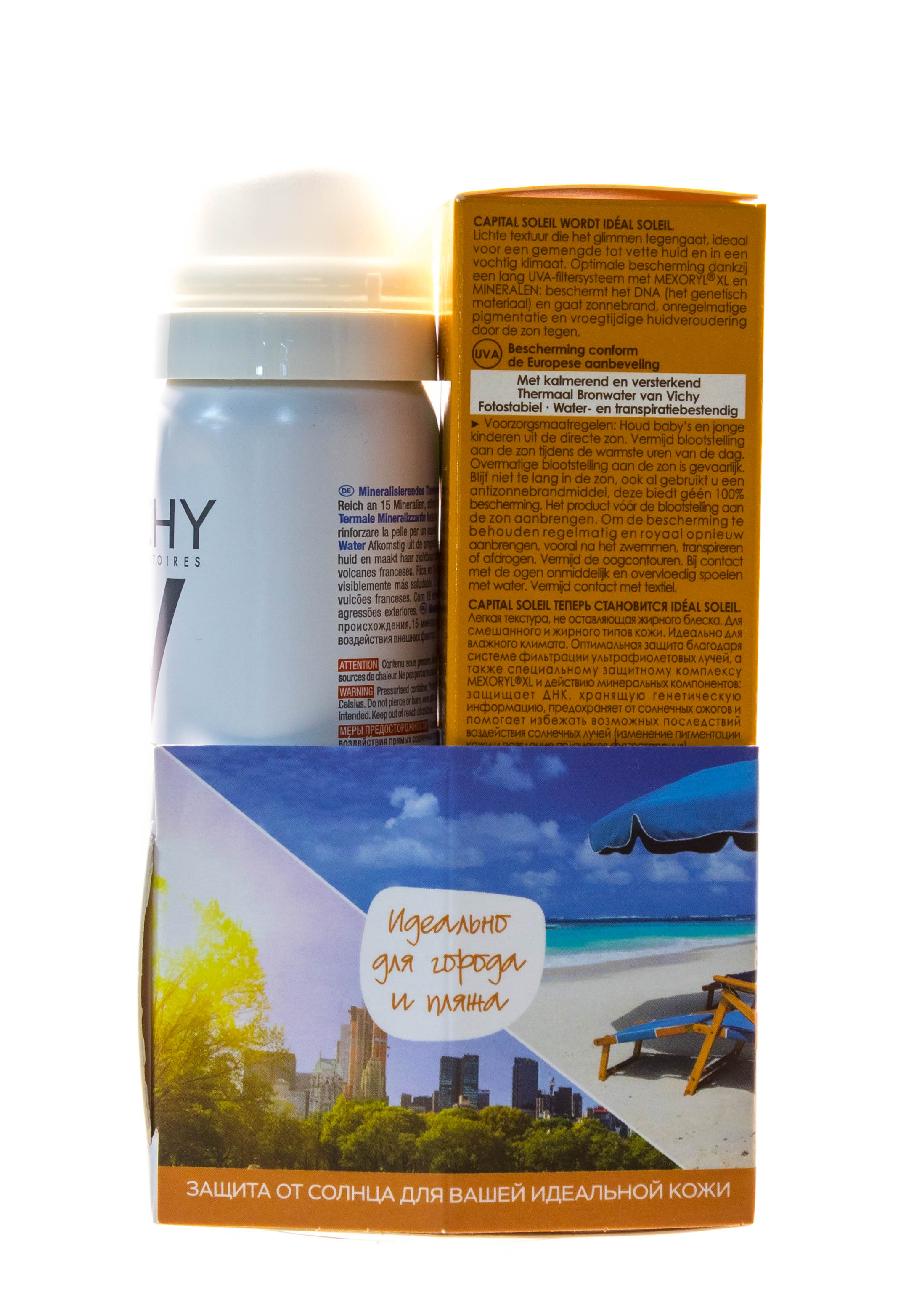 Виши Матирующая эмульсия для лица Драй Тач SPF 50, 50 мл + Термальная вода 50 мл (Vichy, Capital Ideal Soleil) фото 4