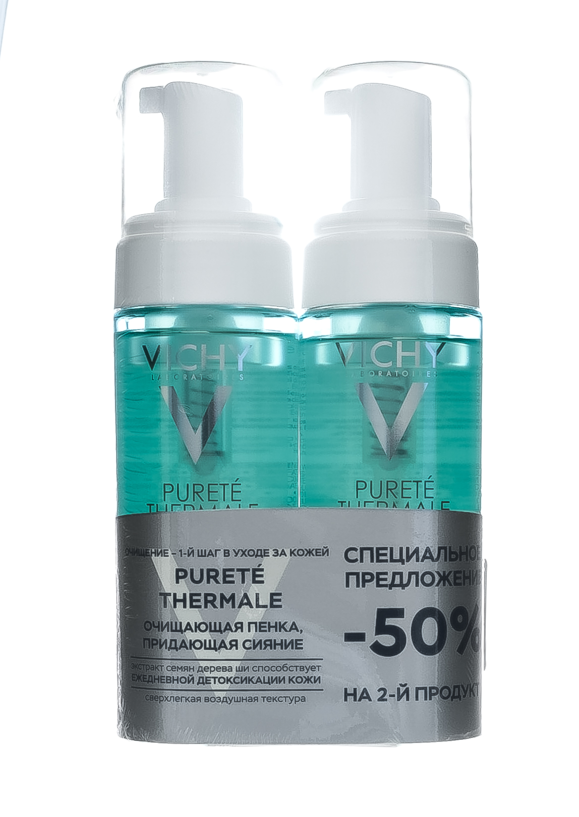 Виши Дуопак: Очищающая пенка, придающая сияние 150 мл х 2 шт. (Vichy, Purete Thermal) фото 1