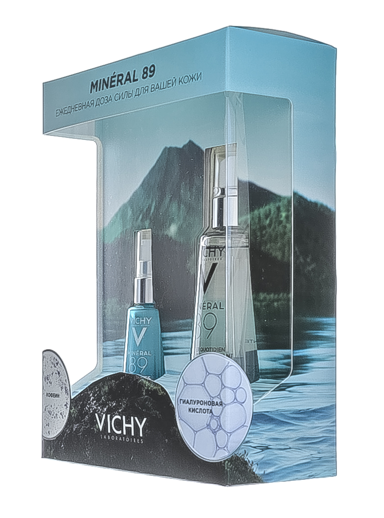 Виши Набор Mineral 89: Гель-сыворотка 50 мл + укрепляющий уход для кожи вокруг глаз 15 мл (Vichy, Mineral 89) фото 2