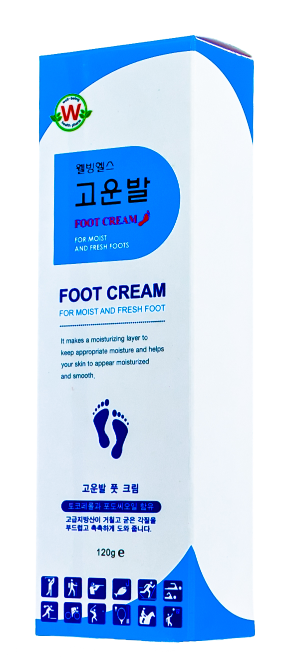 Велл Биинг Крем для ног с мочевиной и ментолом увлажняющий и освежающий 120гр (Well Being, Для ног) фото 1