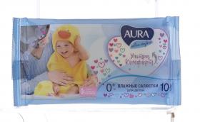 Aura Влажные салфетки для детей Ultra Comfort 10 шт. фото