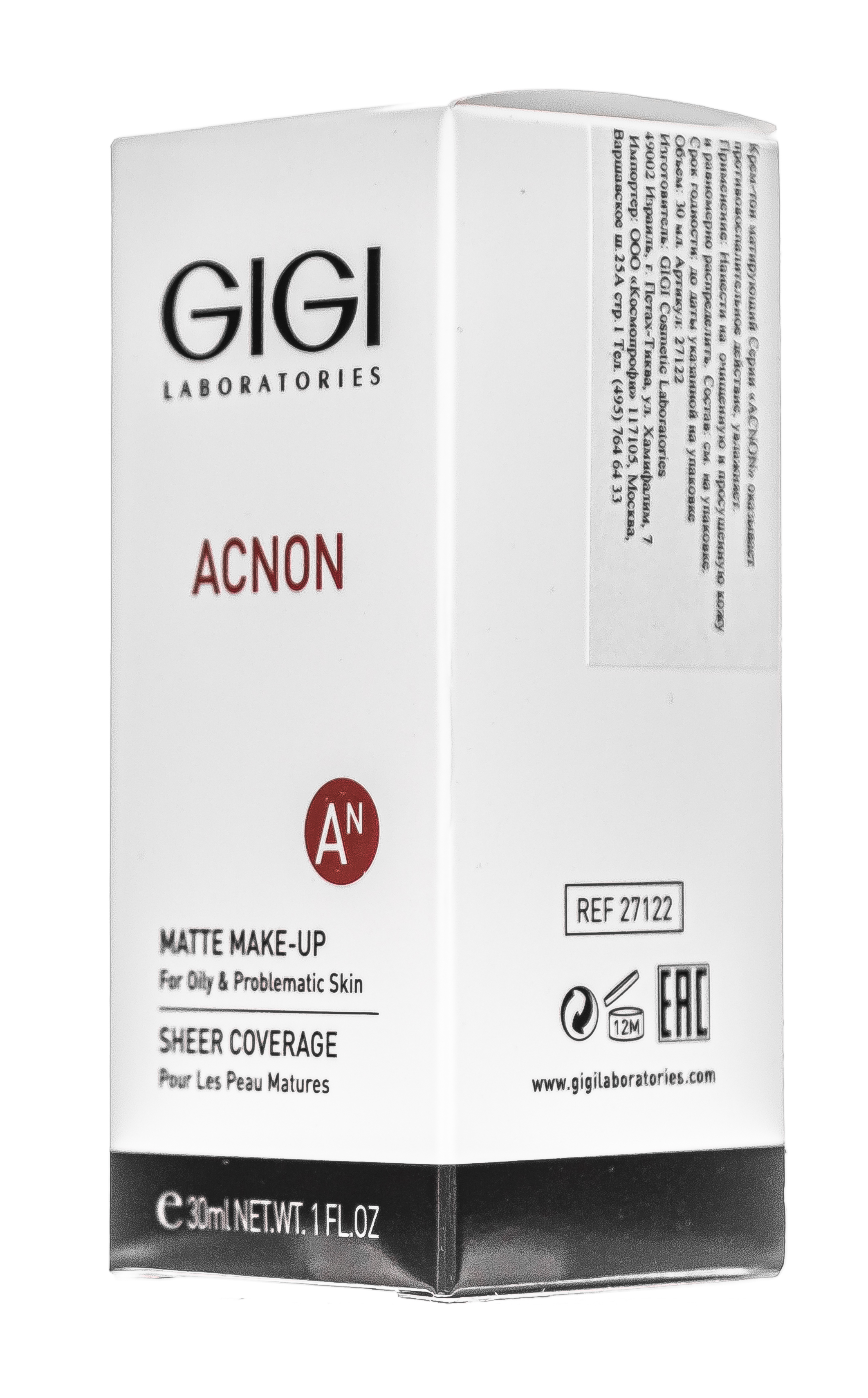 ДжиДжи Крем-тон матирующий для проблемной и жирной кожи 30 мл (GiGi, AN) фото 2