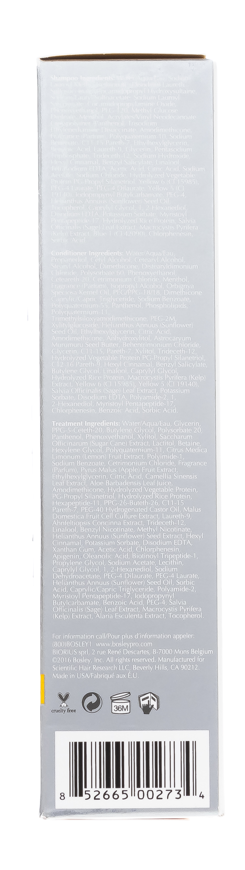 Босли МД Система Желтая для нормальных/тонких окрашенных волос 100 мл+150 мл+150 мл (Bosley MD, BosDefense) фото 3