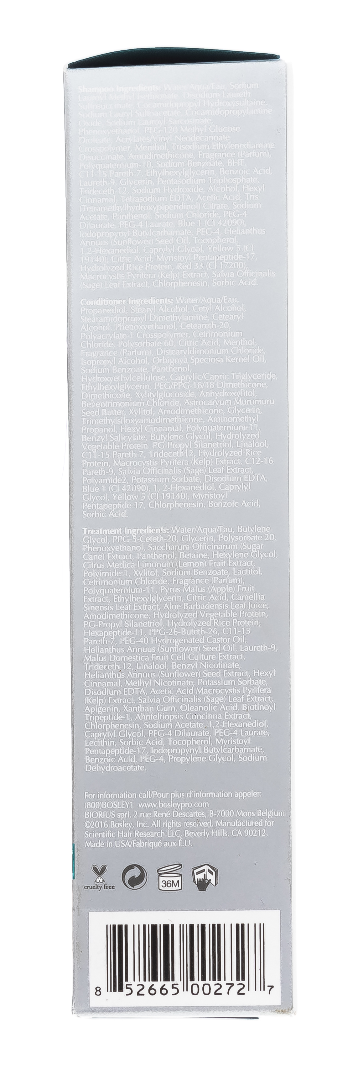 Босли МД Система Зеленая для нормальных/тонких неокрашенных волос 150 мл+150 мл+100 мл (Bosley MD, Для предотвращения истончения и выпадения волос) фото 3