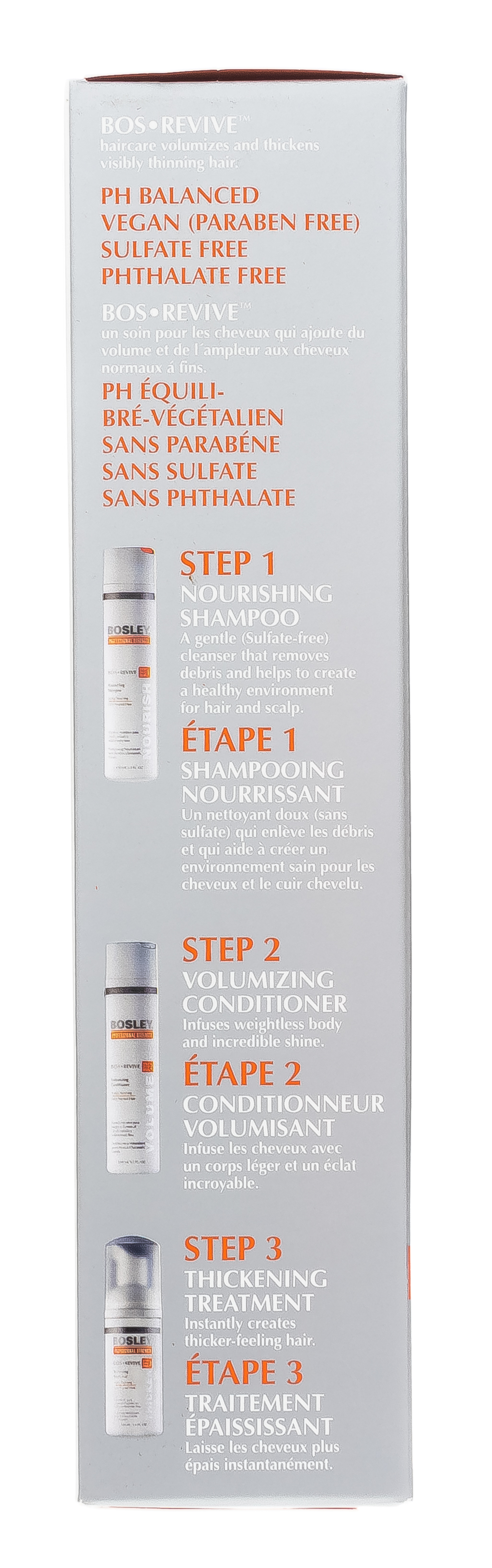 Босли МД Система Оранжевая для истонченных окрашенных волос 150 мл+150 мл+100 мл (Bosley MD, От выпадения и для стимуляции роста волос) фото 5