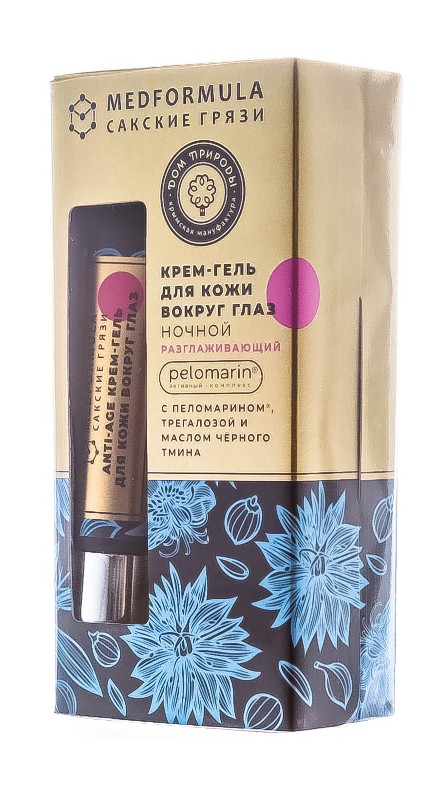  Крем-гель для кожи вокруг глаз Разглаживающий ночной, 15 г (Дом природы, Anti-Age с пеломарином) фото 2