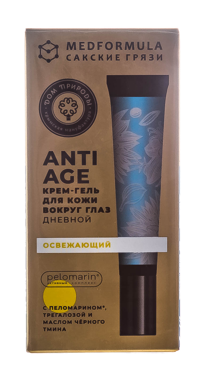  Крем-гель для кожи вокруг глаз Освежающий дневной, 15 г (Дом природы, Anti-Age с пеломарином) фото 1