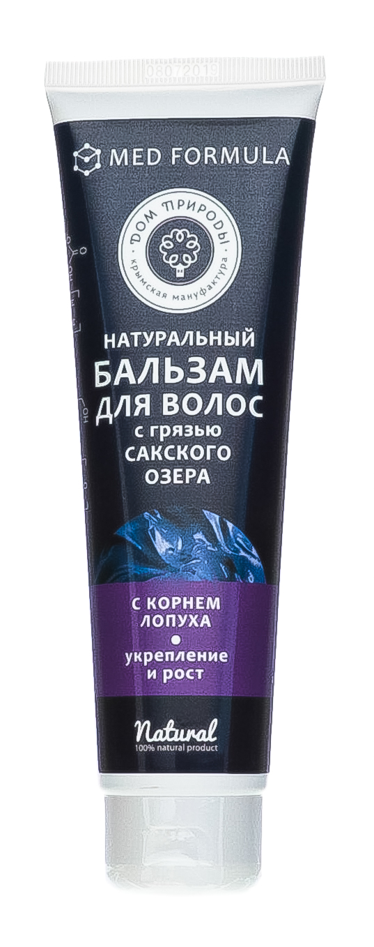  Натуральный бальзам для волос с корнем лопуха, укрепление и рост 150 г (Дом природы, Средства для волос с грязью Сакского озера) фото 1