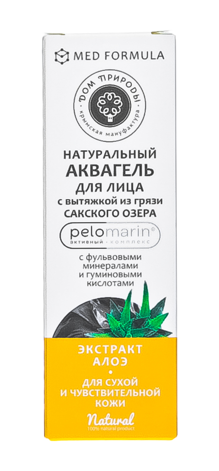  Аквагель для лица экстрактом алоэ для сухой и чувствительной кожи, 50 гр (Дом природы, Pelomarin) фото 4