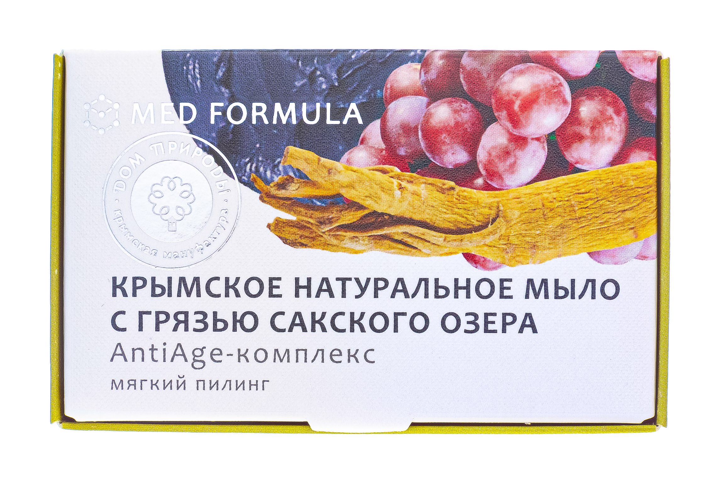  Мыло на основе грязи Сакского озера AntiAge-Комплекс, 100 гр (Дом природы, MED formula) фото 1