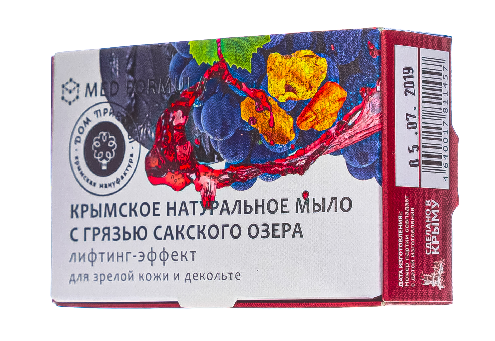  Мыло на основе грязи Сакского озера, Лифтинг-эффект 100 г (Дом природы, MED formula) фото 3