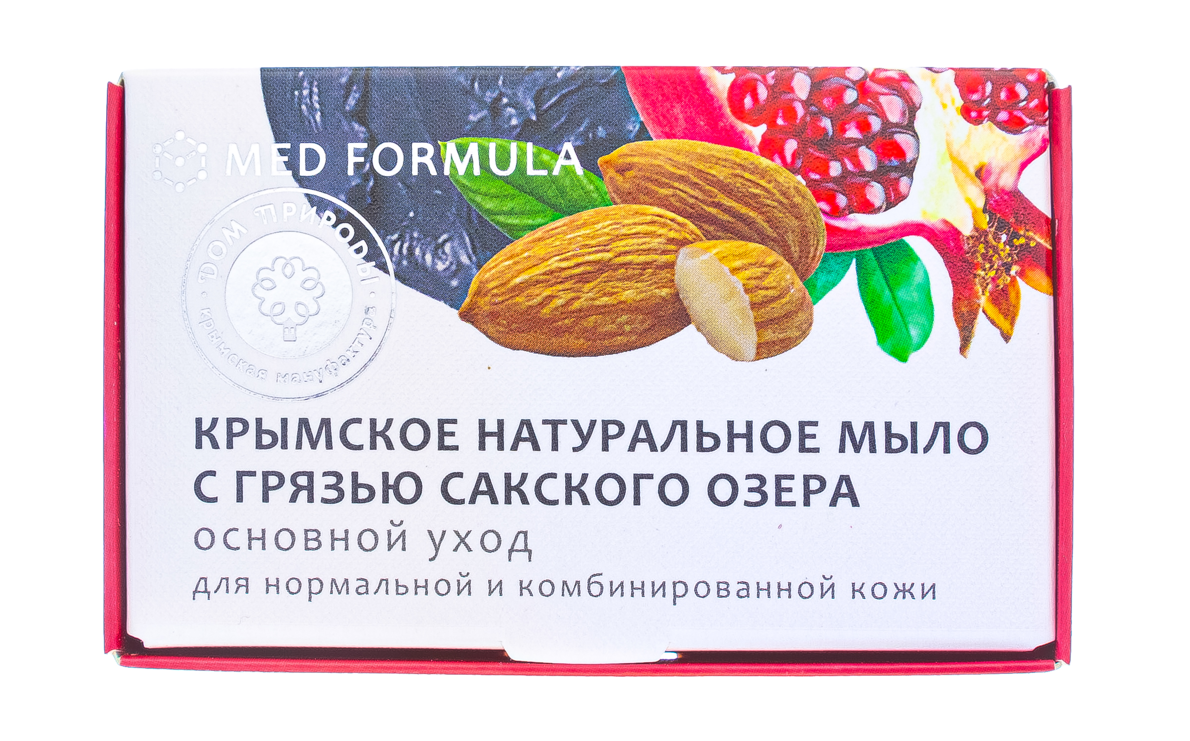  Мыло на основе грязи Сакского озера, Основной уход 100 г (Дом природы, MED formula) фото 1
