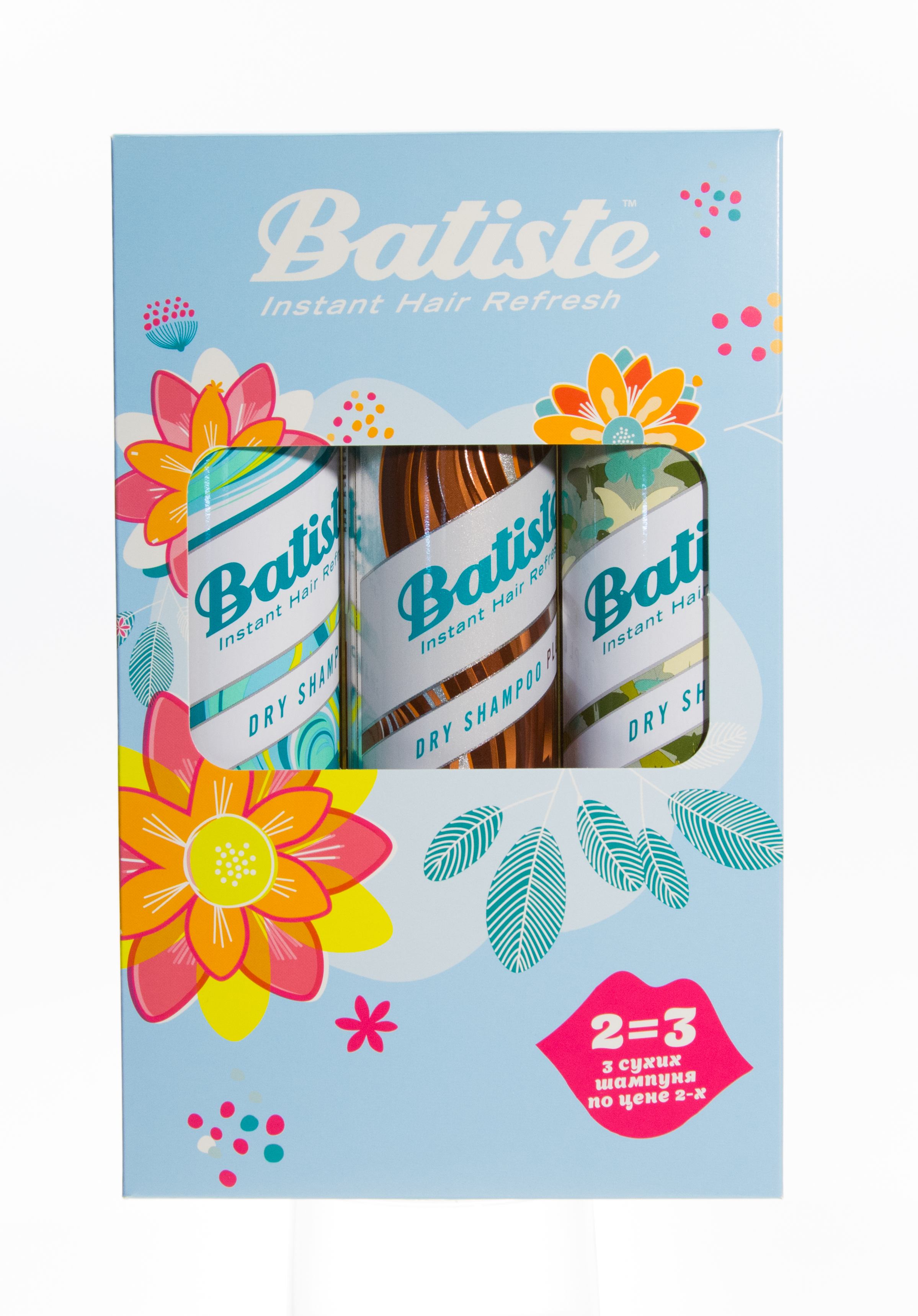 Батист Набор Сухих шампуней Divine Dark 200 мл + Original 200 мл + Camouflage 200 мл (Batiste, Dry Shampoo Plus) фото 0