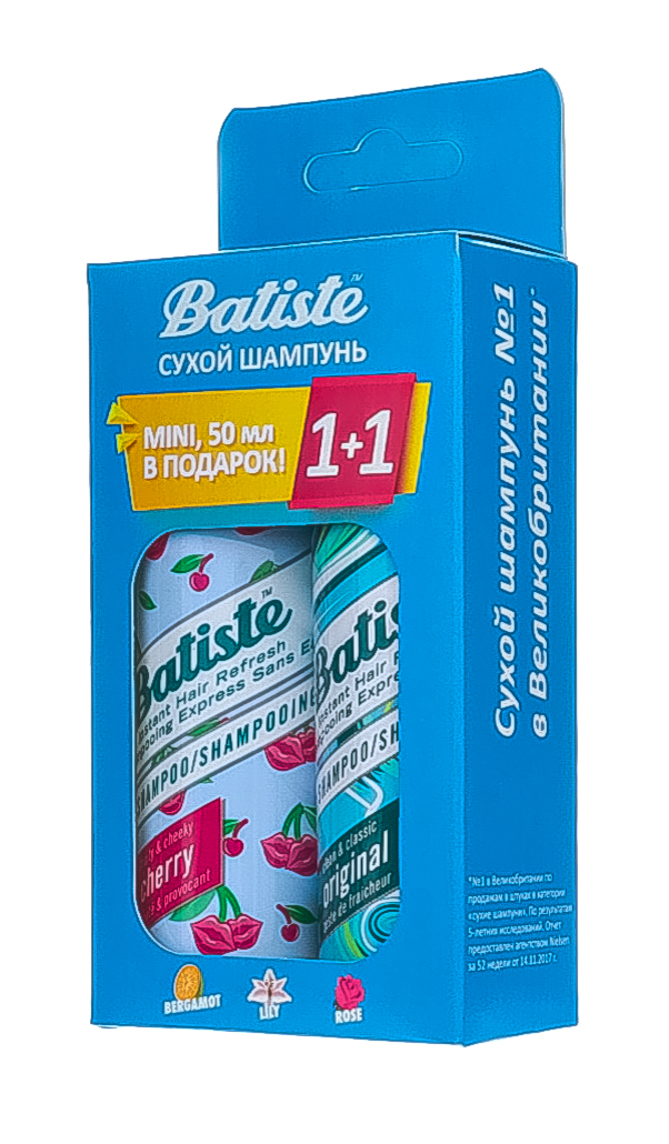 Батист Набор сухих шампуней 50 мл + 50 мл (Batiste, Fragrance) фото 2