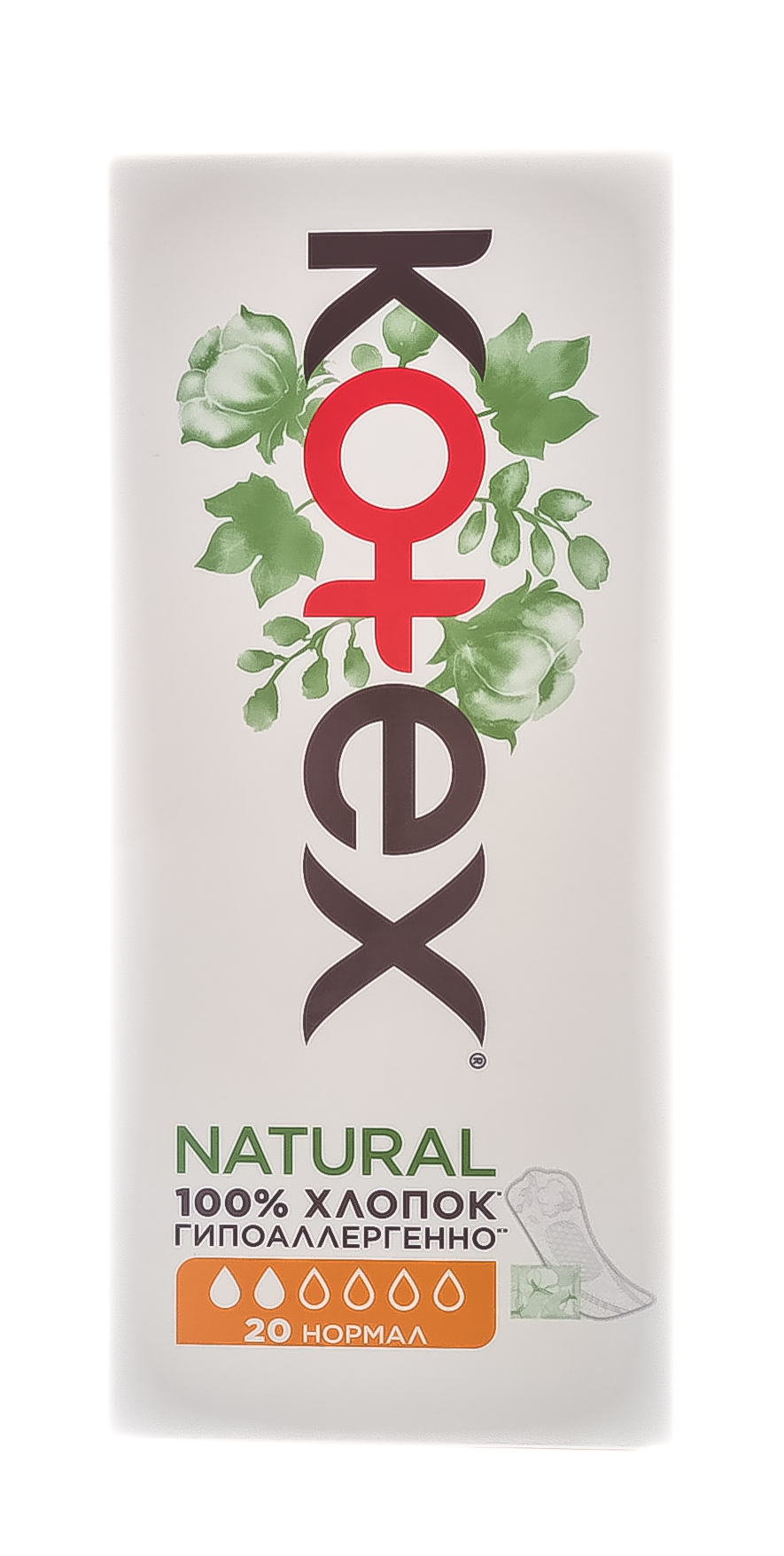Котекс Ежедневные прокладки Natural Нормал, 20 шт (Kotex, Ежедневные) фото 0