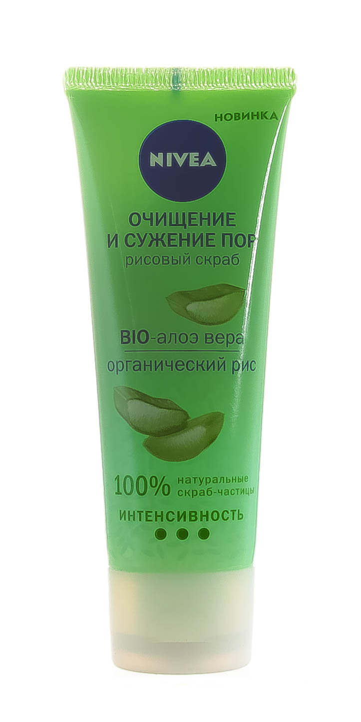 Нивеа Скраб для лица Рисовый Bio-Алоэ Вера Очищение и сужение пор 75 мл (Nivea, Уход за лицом) фото 1