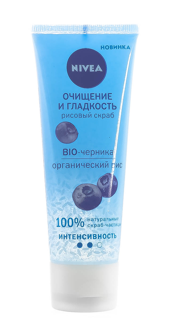 Нивеа Скраб для лица Рисовый Bio-черника Очищение и гладкость 75 мл (Nivea, Уход за лицом) фото 1
