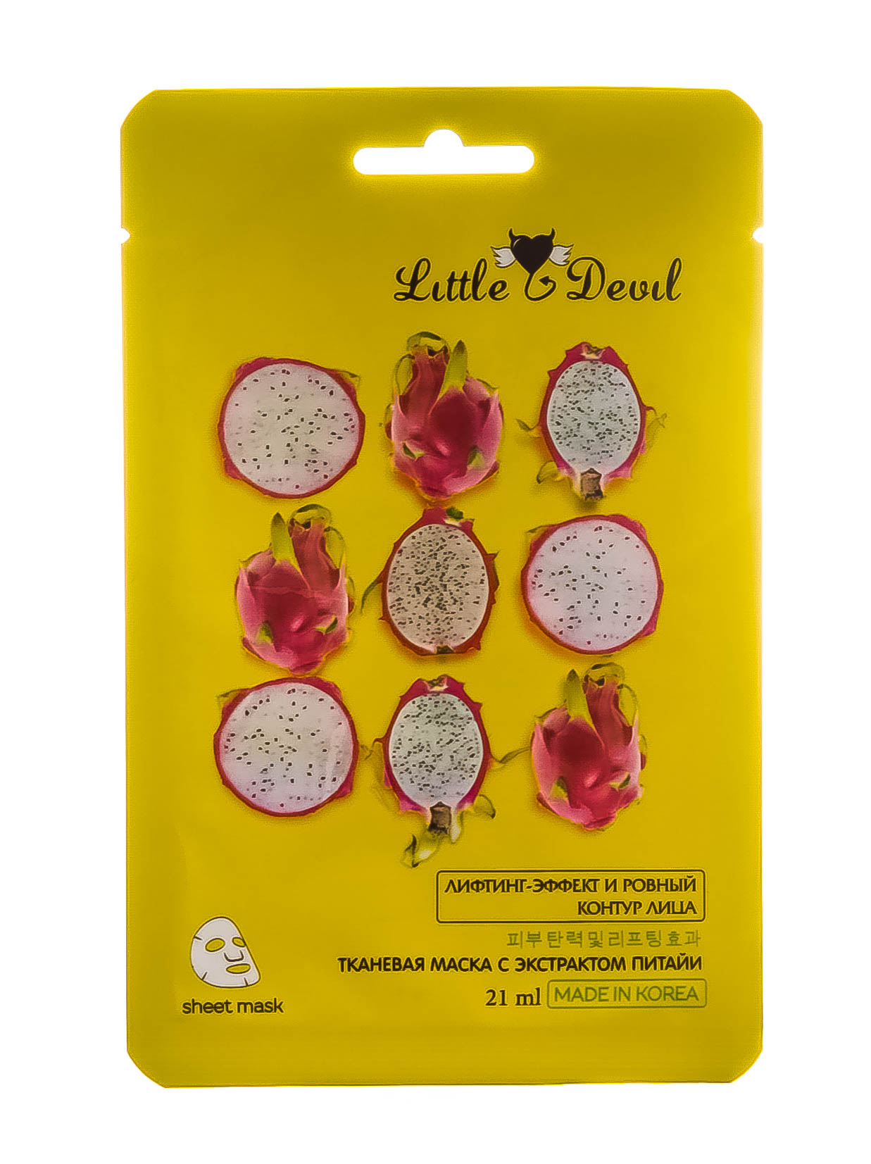 Литл Девил Омолаживающая маска с экстрактом питайи, 21 г (Little Devil, Уход за лицом) фото 1