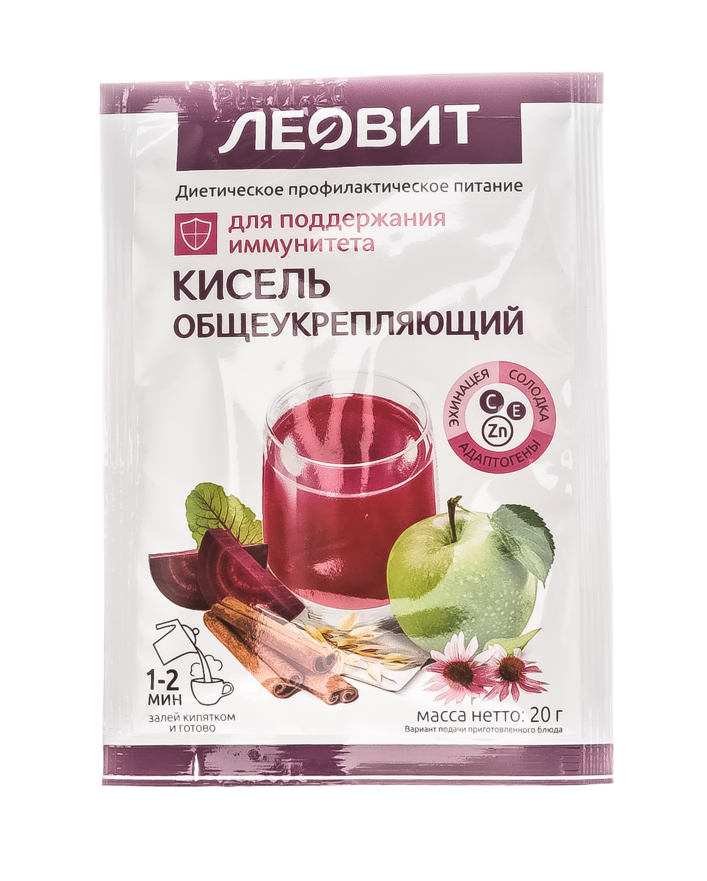 Леовит Кисель общеукрепляющий, пакет 20 г (Леовит, Леовит) фото 1