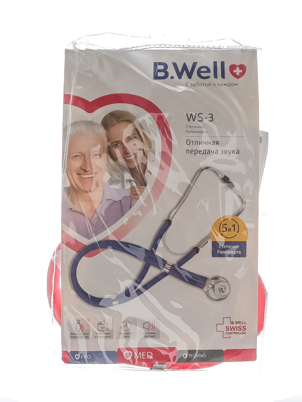 Би Велл Стетоскоп WS-3 Раппапорта 1 шт (B.Well, MED) фото 2