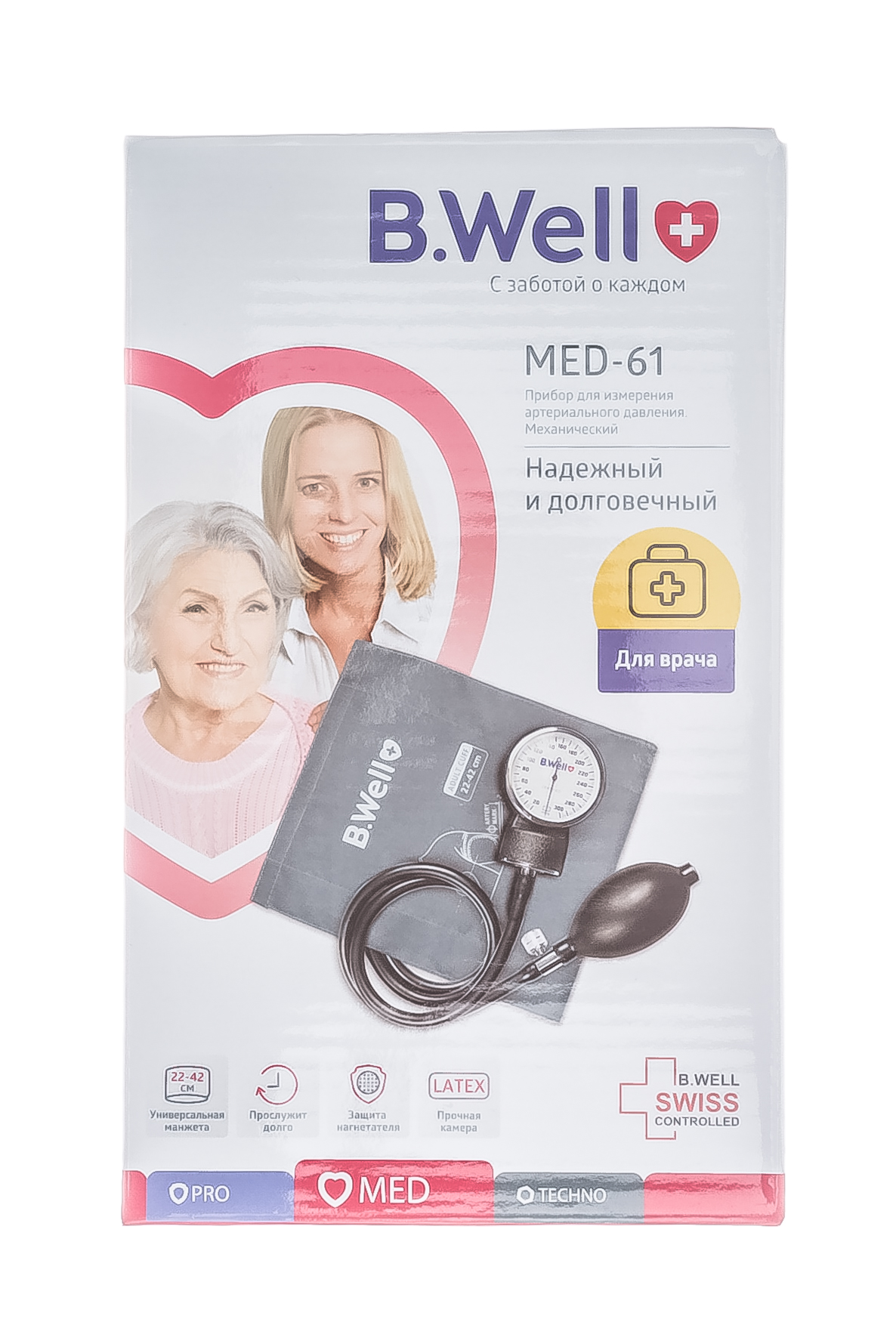 Би Велл Тонометр механический  MED-61 с профессиональной манжетой 1 шт (B.Well, MED) фото 1