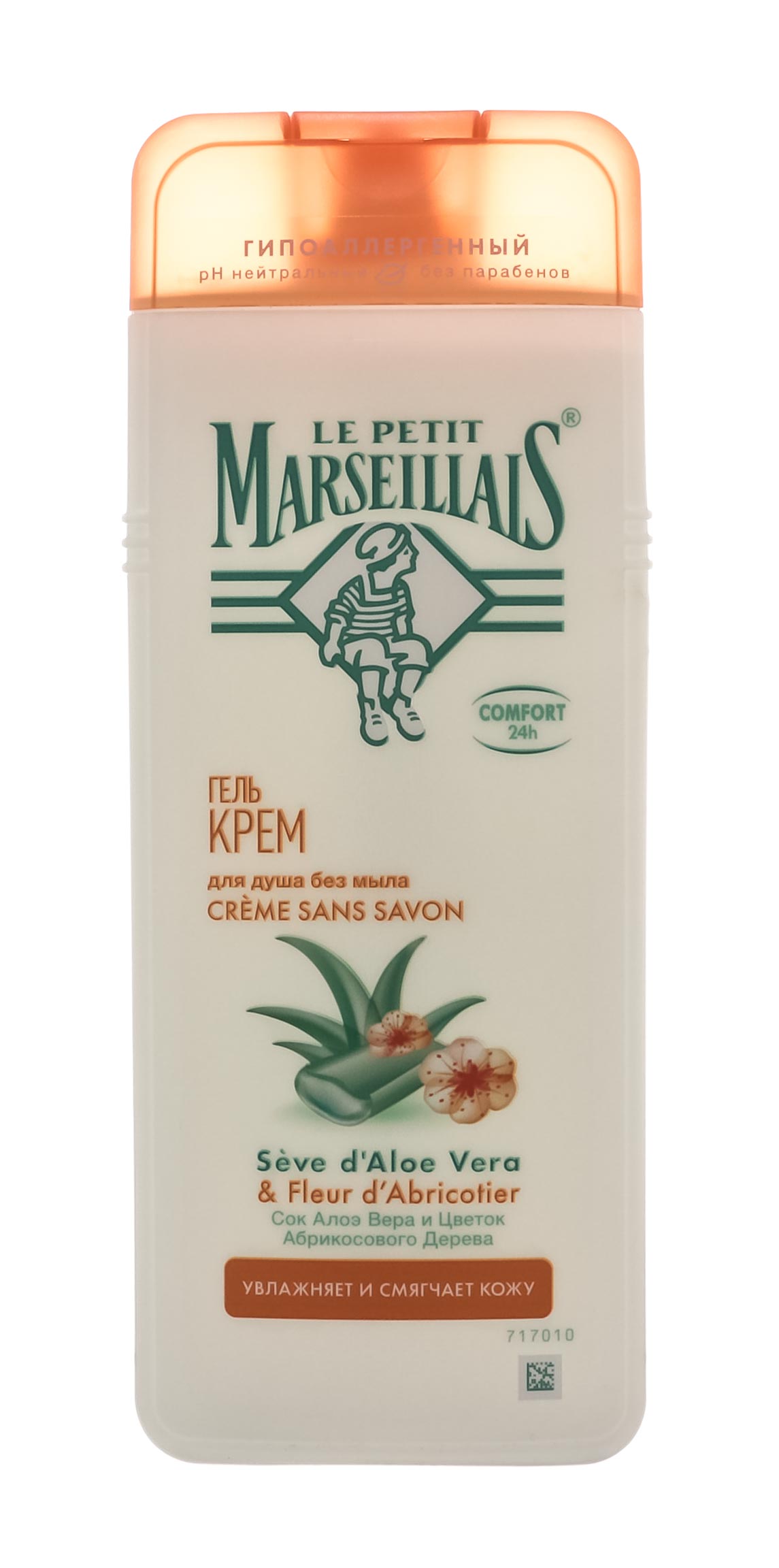  Гель-крем для душа с соком Алоэ Вера и Цветком Абрикосового Дерева, 400 мл (LE PETIT MARSEILLAIS, Для тела) фото 1