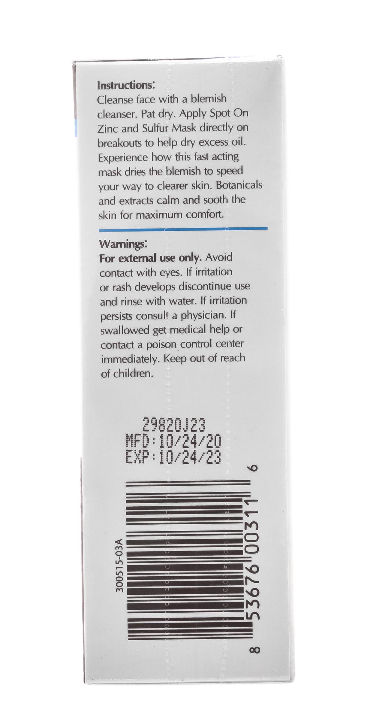 Мад Подсушивающая  маска с цинком и серой, 60 мл (M.A.D., Acne) фото 3