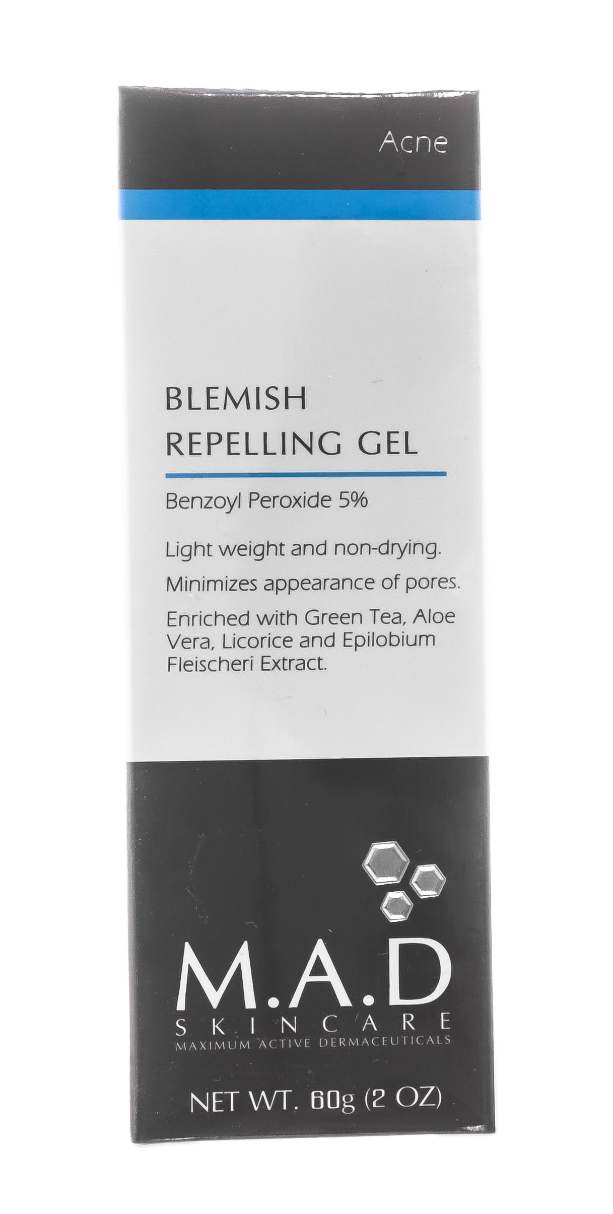 Мад Гель для ухода за кожей с акне с содержанием 5% бензоил пероксида 60 гр (M.A.D., Acne) фото 1