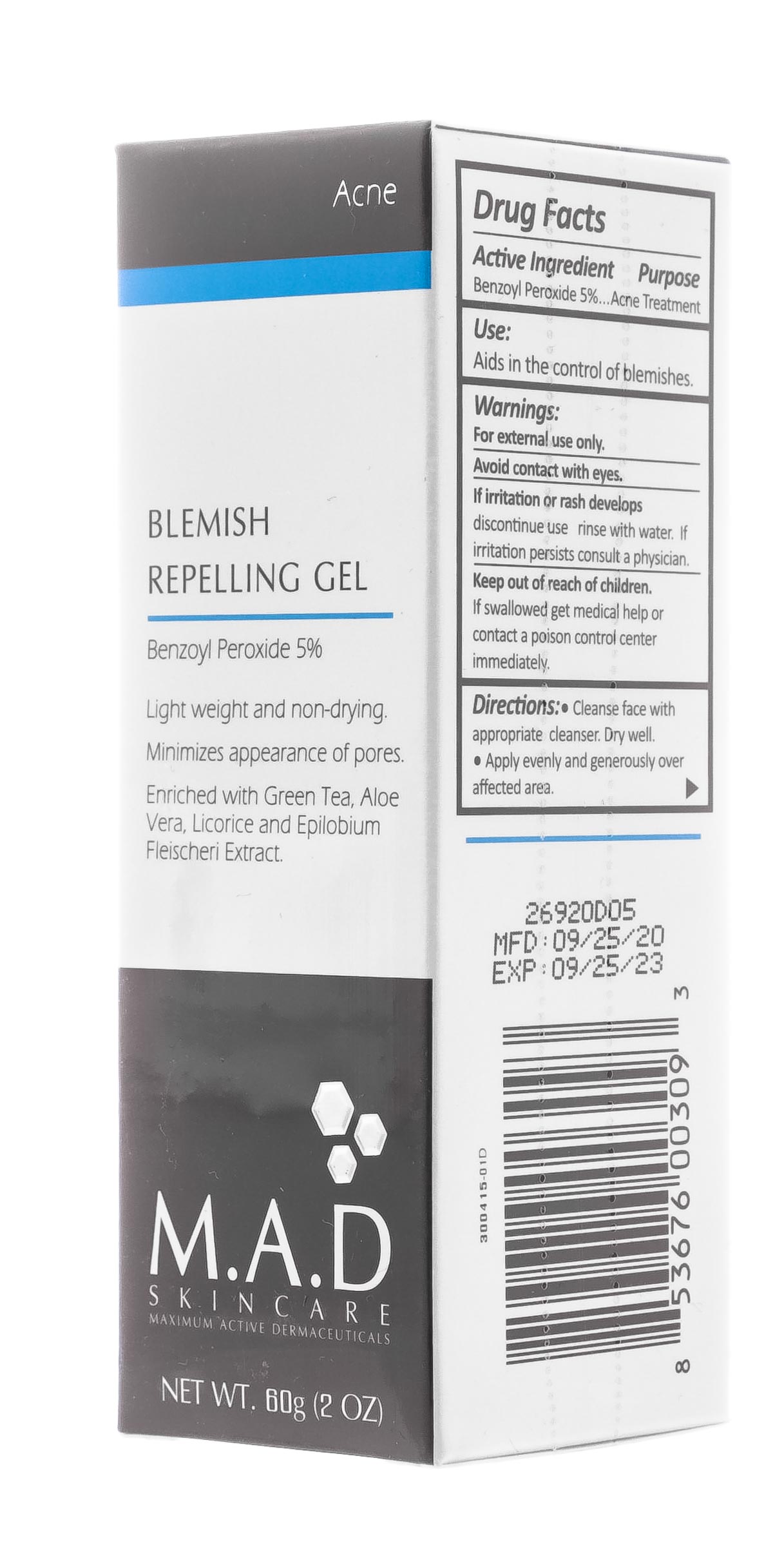 Мад Гель для ухода за кожей с акне с содержанием 5% бензоил пероксида 60 гр (M.A.D., Acne) фото 2