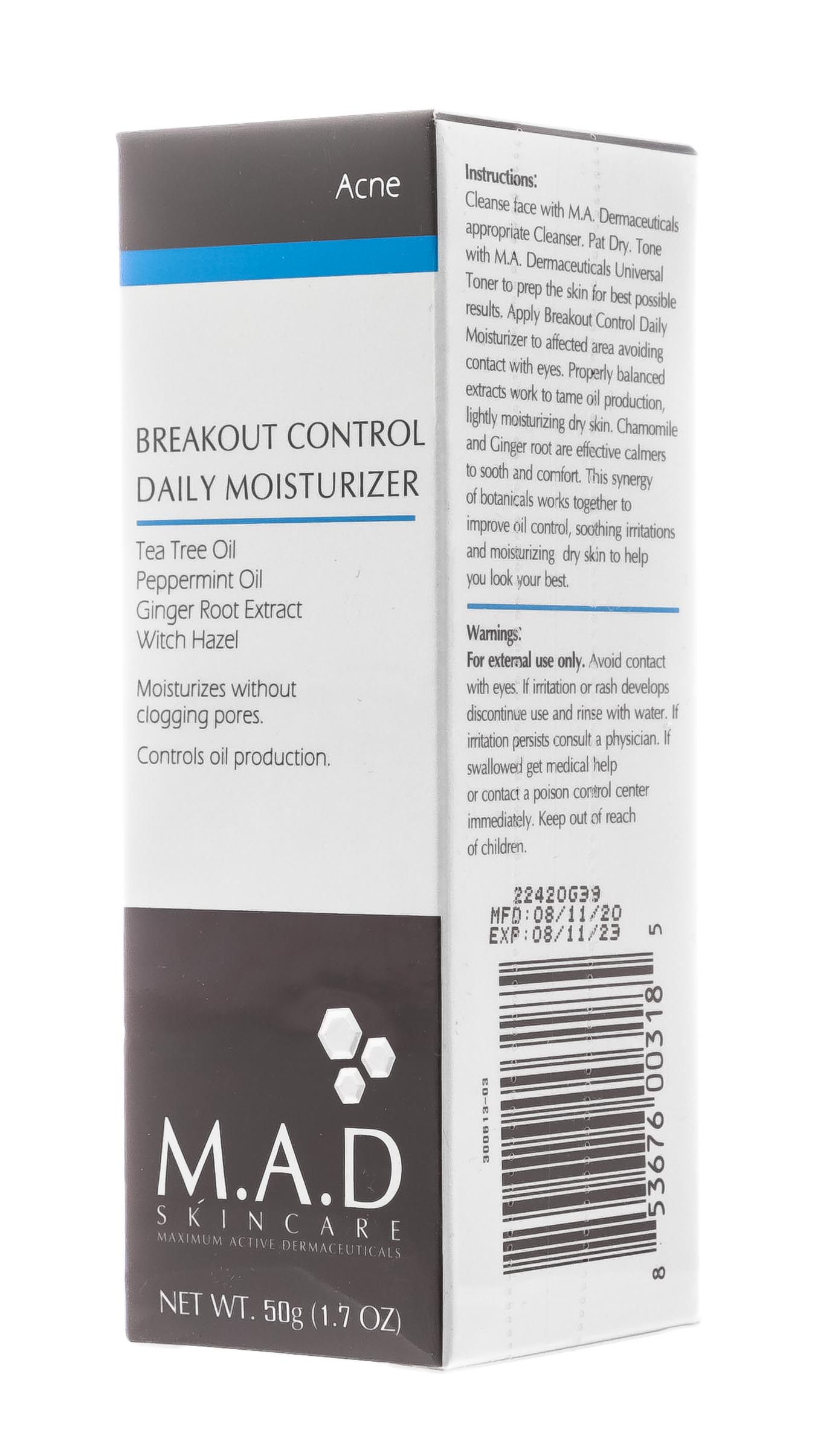 Мад Увлажняющий крем с эффектом устранения раздражений, 50 мл (M.A.D., Acne) фото 2