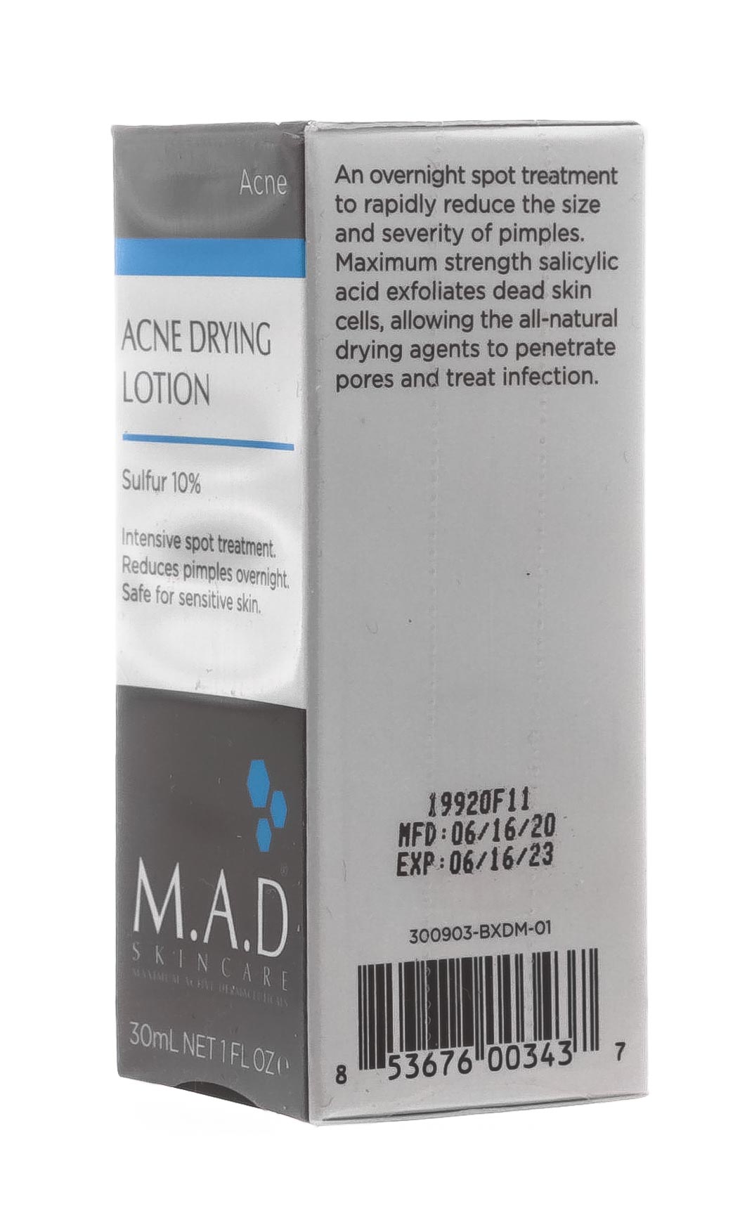 Мад Подсушивающий лосьон с 10% серой 30 мл (M.A.D., Acne) Мад Подсушивающий лосьон с 10% серой 30 мл (M.A.D., Acne) фото 2