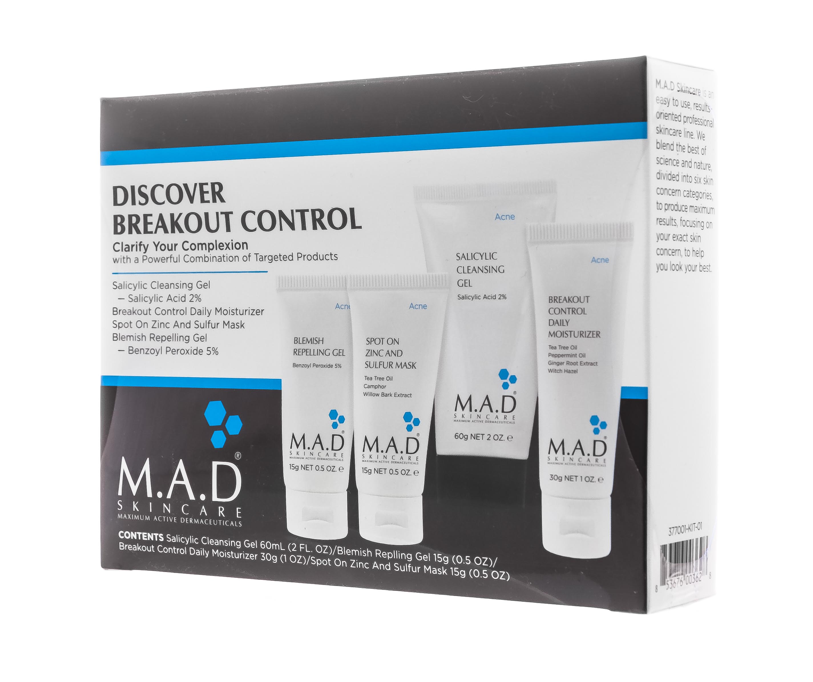 Мад Дорожный набор препаратов для жирной, комбинированной и кожи с акне Acne Discovery Kit (M.A.D., Acne) фото 2