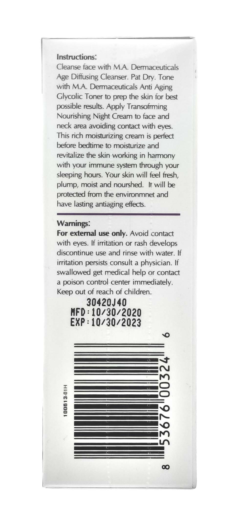 Мад Омолаживающий питательный ночной крем 50 гр (M.A.D., Anti-Age) фото 3