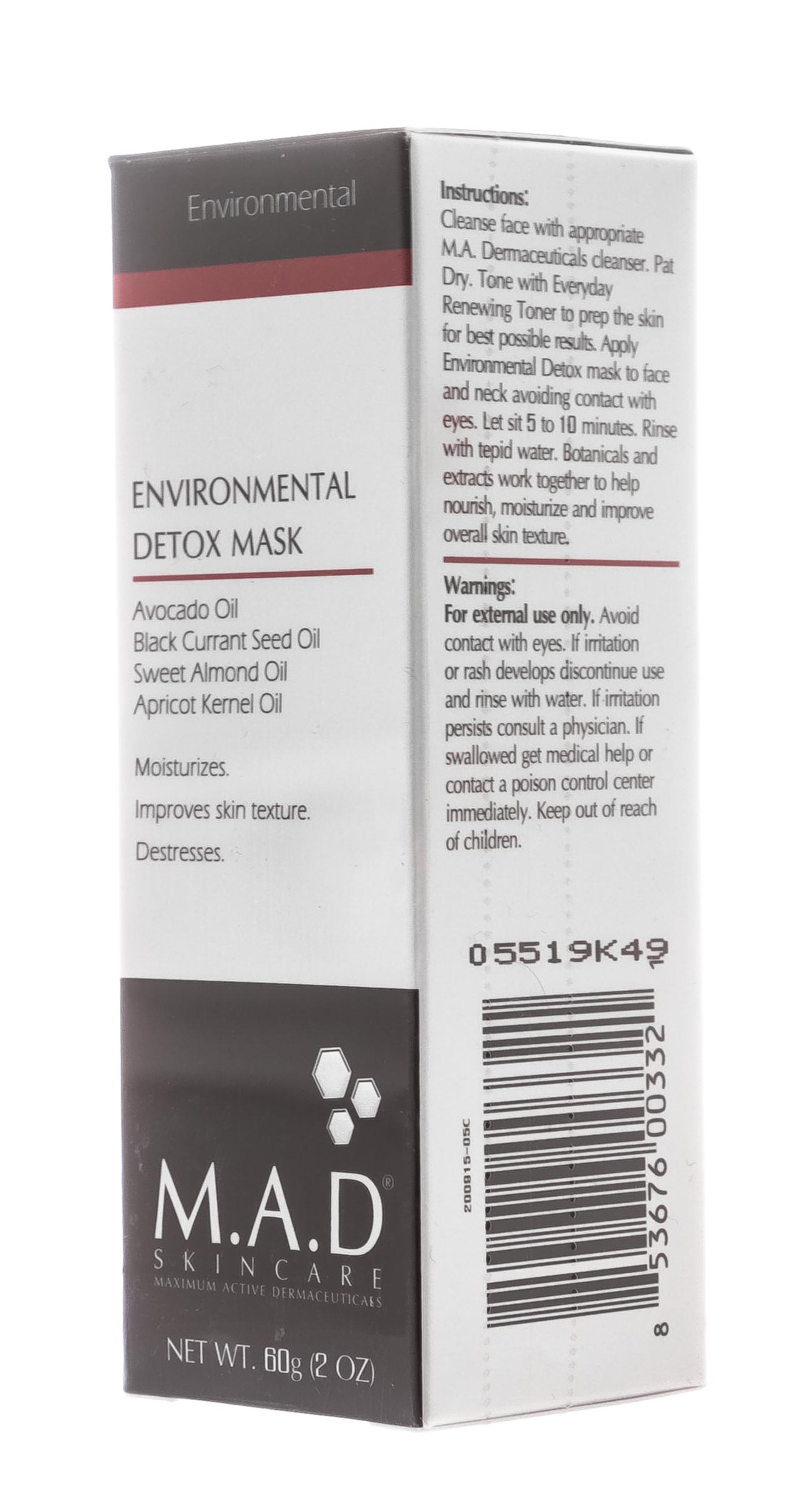 Мад Детоксицирующая очищающая маска, 60 мл (M.A.D., Environmental) фото 3