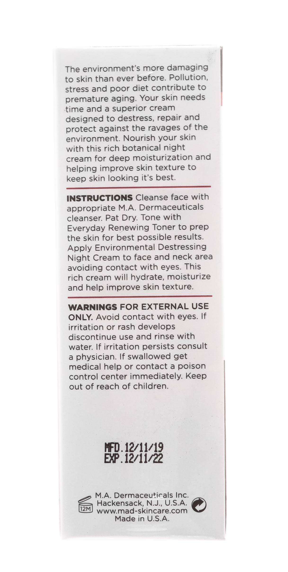 Мад Восстанавливающий ночной крем антистресс, 50 г (M.A.D., Environmental) фото 4