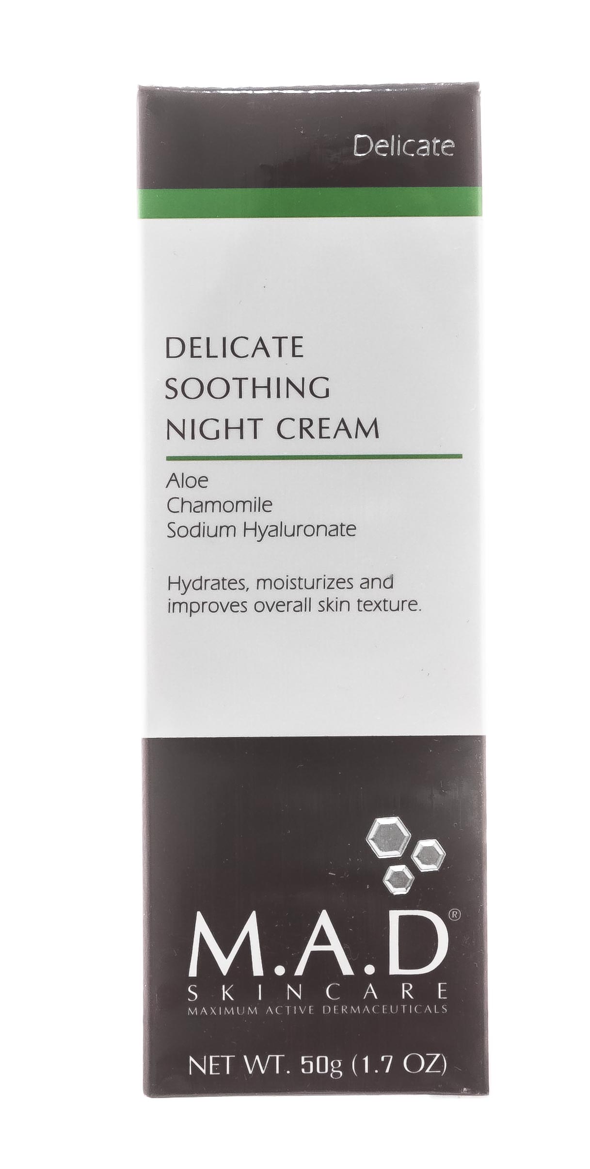 Мад Успокаивающий ночной крем для ухода за чувствительной кожей, 50 г (M.A.D., Delicate) фото 1