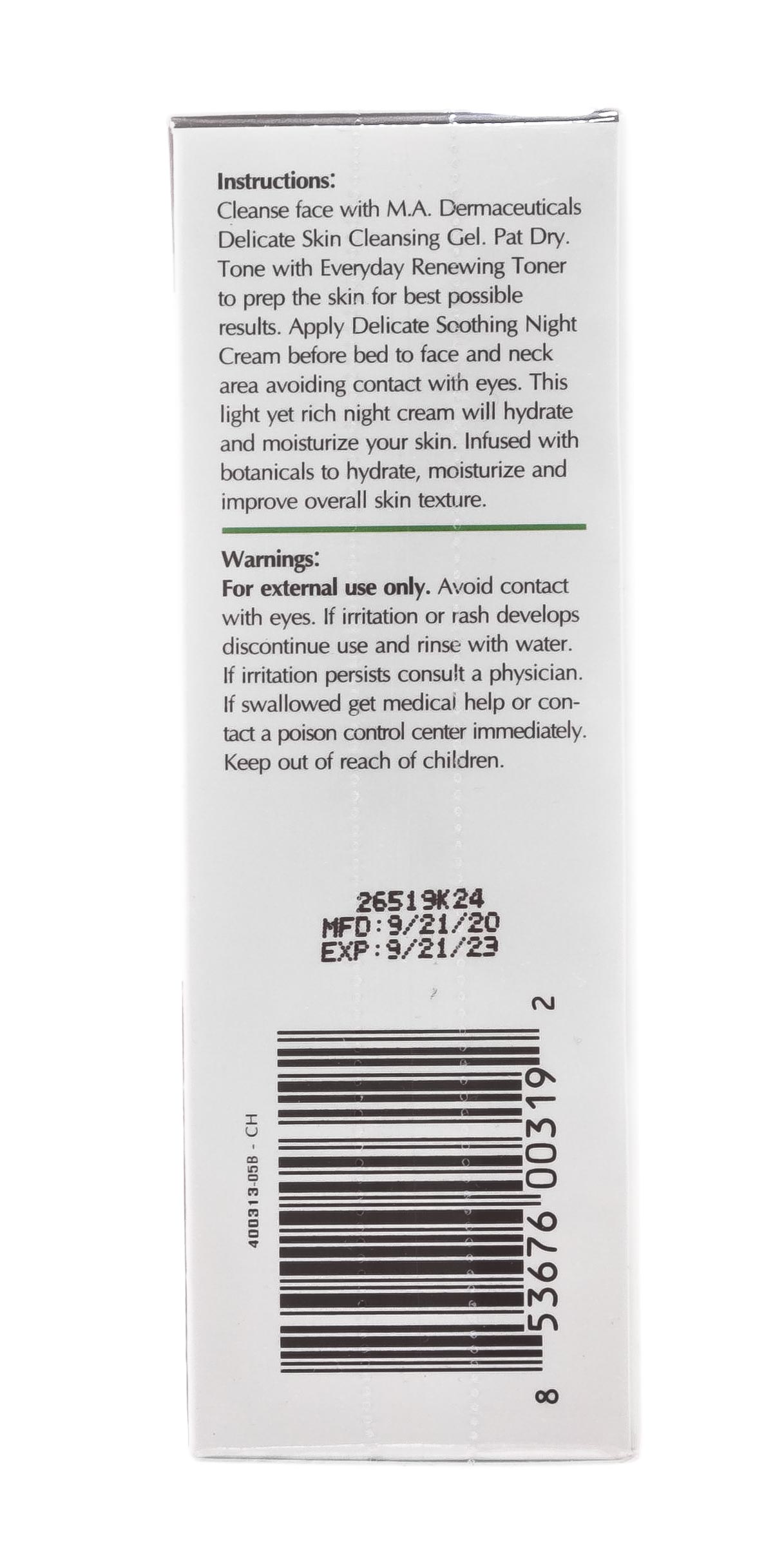 Мад Успокаивающий ночной крем для ухода за чувствительной кожей, 50 г (M.A.D., Delicate) фото 3